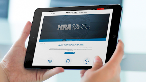 Someone Looking at their Tablet with an NRA Site